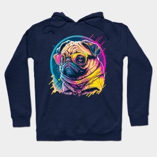 Retrowave pug Hoodie